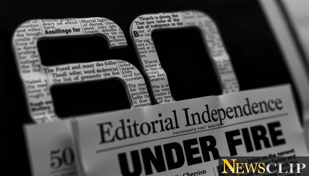 The Weight of Independence: A Call for Editorial Integrity at 60 Minutes